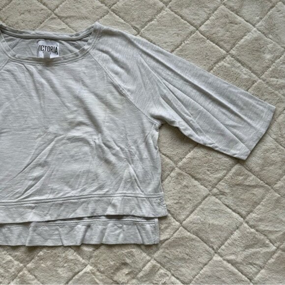 Victoria's Secret sport | Cream & Gray Boxy Pullover Sweater | Size Extra Small - Picture 5 of 10